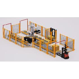 Palletizing Cell and Autonomous Forklift model